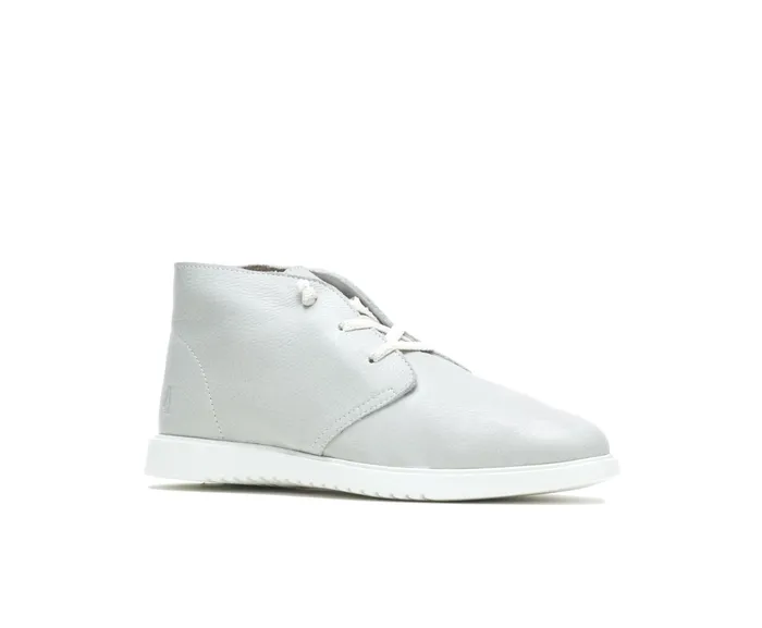 Women Everyday Chukka Vapor Grey Leather Boots Hush Puppies