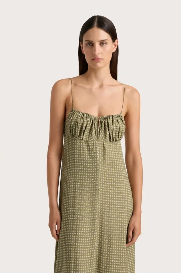Women Faithfull The Brand Dresses Anessa Maxi Dress Oliander Khaki