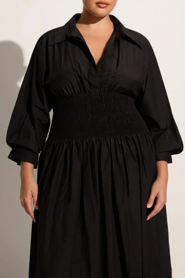 Women Faithfull The Brand Dresses Cervo Midi Dress Black