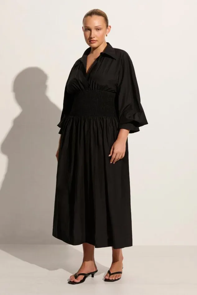 Women Faithfull The Brand Dresses Cervo Midi Dress Black