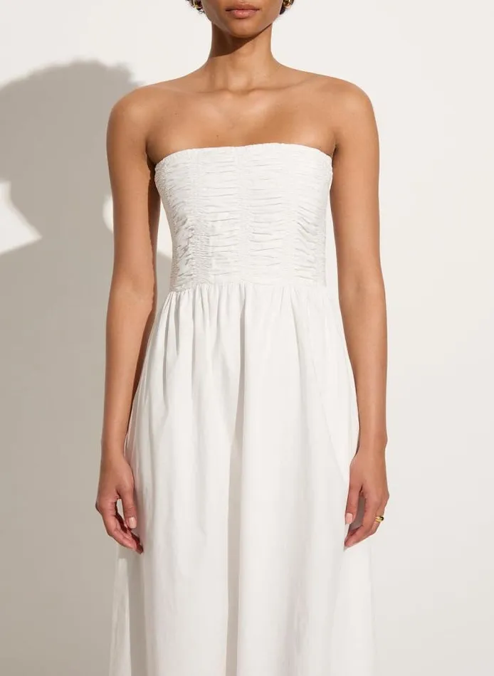 Women Faithfull The Brand Dresses Dominquez Midi Dress White