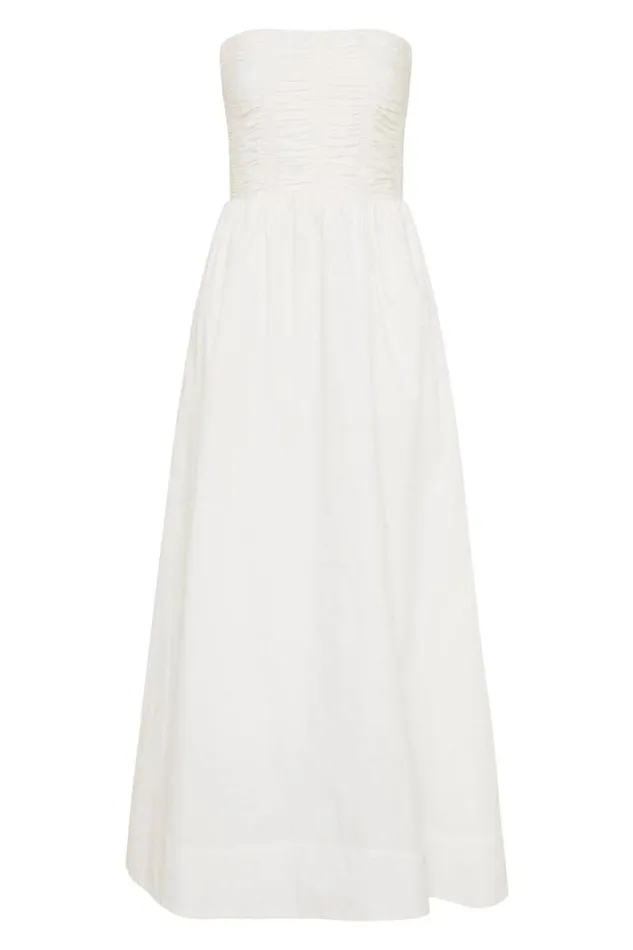 Women Faithfull The Brand Dresses Dominquez Midi Dress White