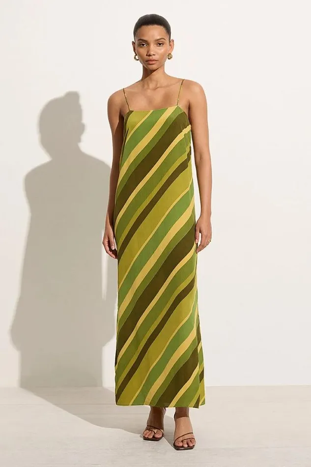 Women Faithfull The Brand Dresses Muni Maxi Dress Cisco Stripe Palm