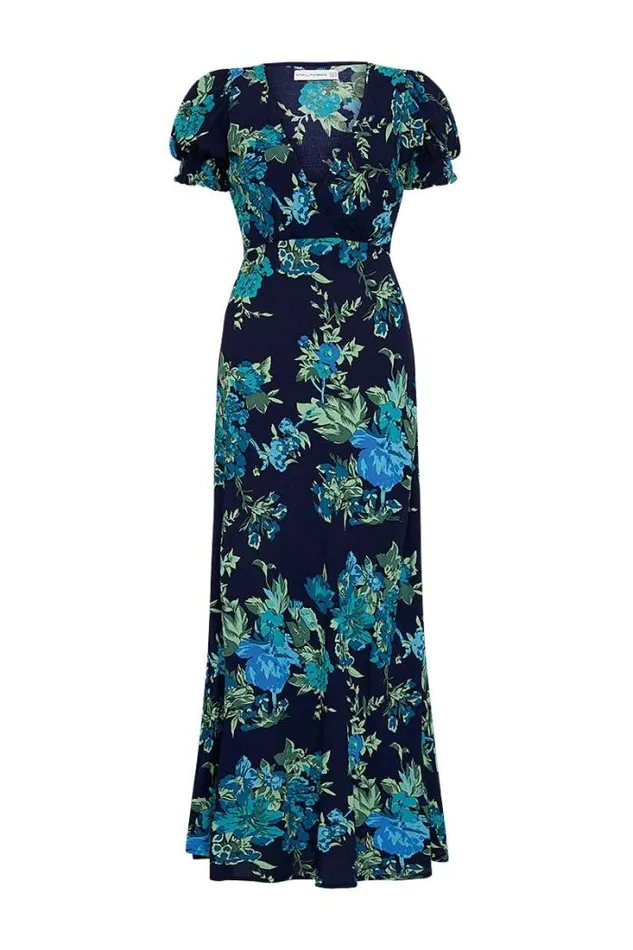 Women Faithfull The Brand Dresses Reis Maxi Dress Escala Floral Navy