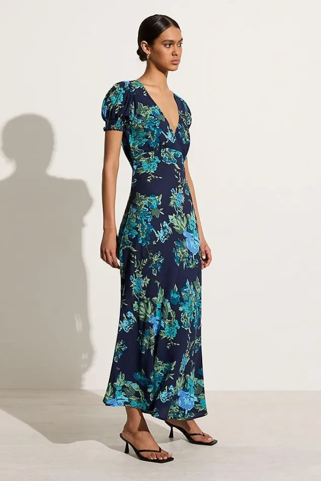 Women Faithfull The Brand Dresses Reis Maxi Dress Escala Floral Navy