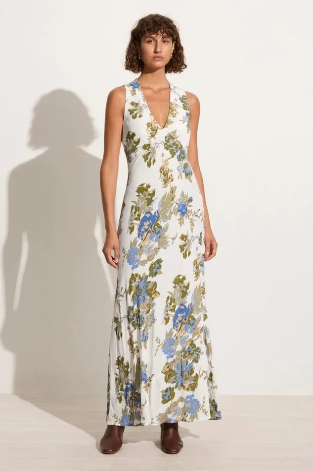Women Faithfull The Brand Dresses Romi Maxi Dress Escala Floral Ivory