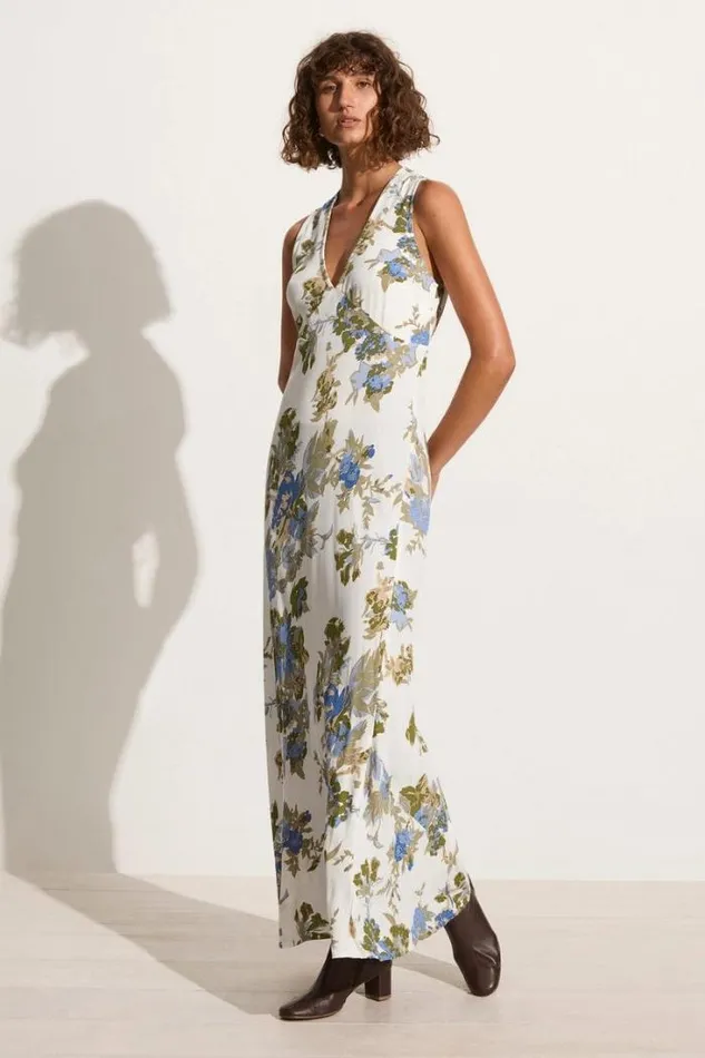 Women Faithfull The Brand Dresses Romi Maxi Dress Escala Floral Ivory