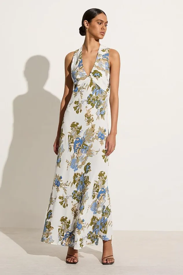 Women Faithfull The Brand Dresses Romi Maxi Dress Escala Floral Ivory