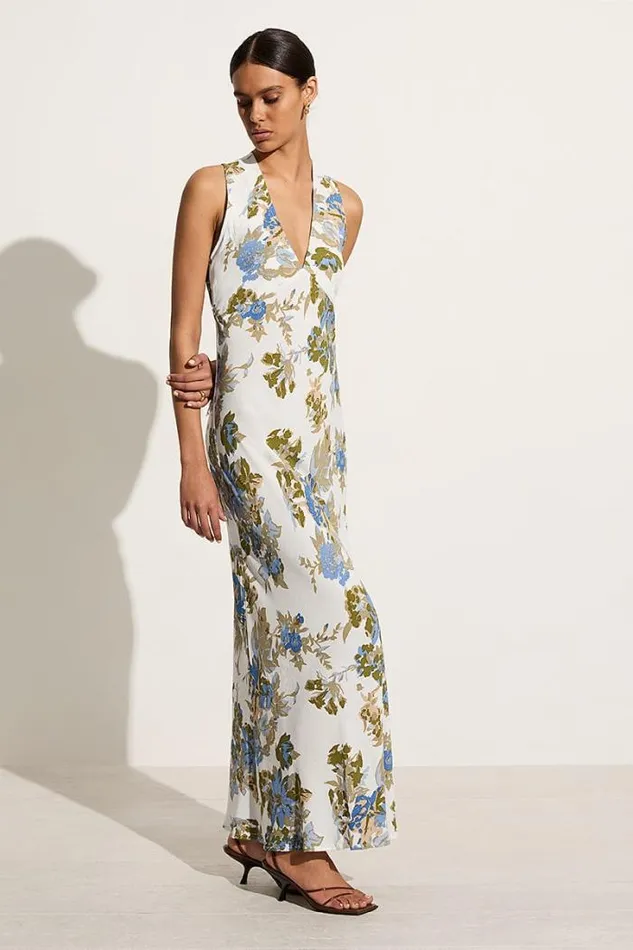 Women Faithfull The Brand Dresses Romi Maxi Dress Escala Floral Ivory