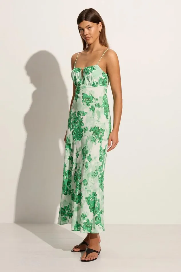 Women Faithfull The Brand Dresses San Paolo Midi Dress Rosella Floral Green