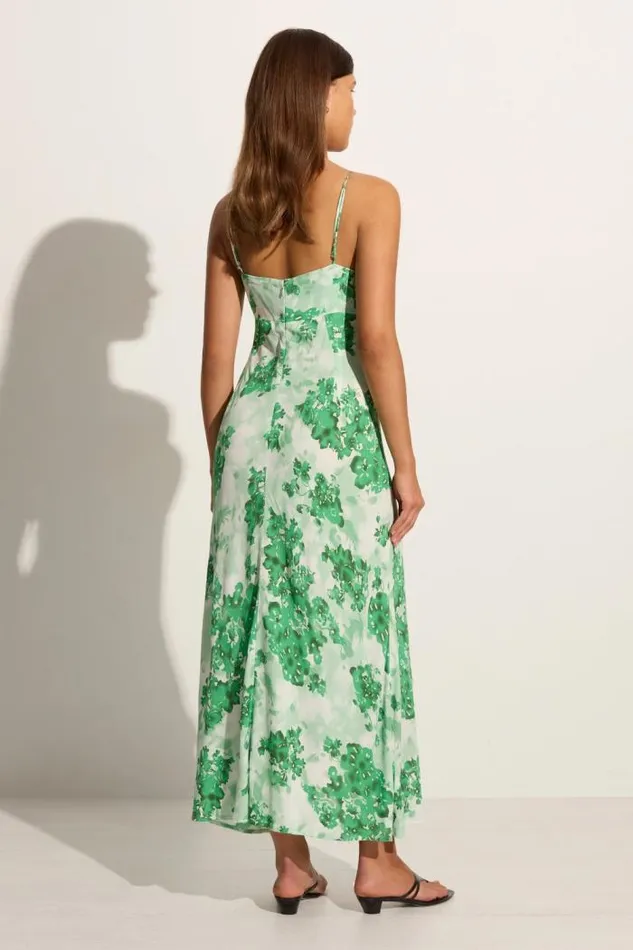 Women Faithfull The Brand Dresses San Paolo Midi Dress Rosella Floral Green