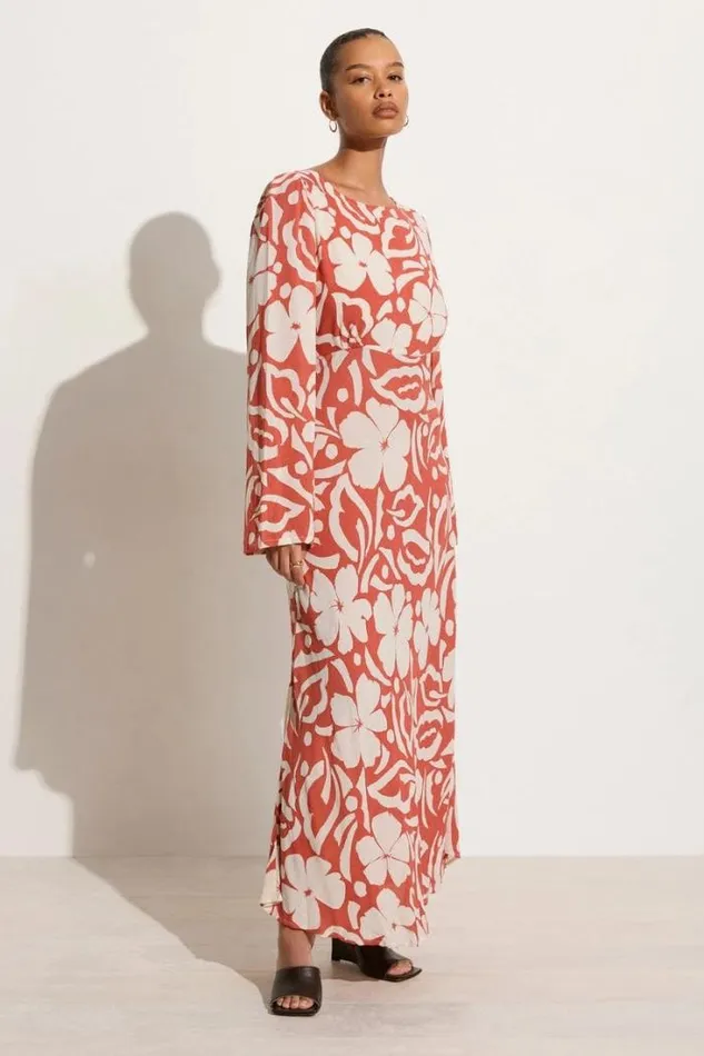 Women Faithfull The Brand Dresses Shiva Maxi Dress Pavito Floral Watermelon 8211 Final Sale
