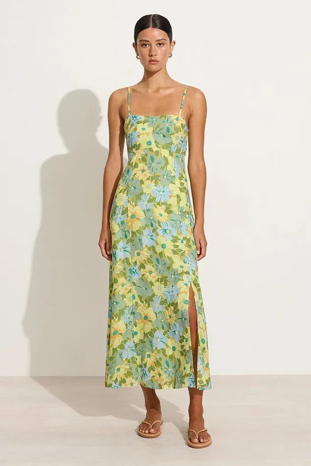 Women Faithfull The Brand Dresses Tagliatelle Midi Dress Francis Floral 8211 Final Sale