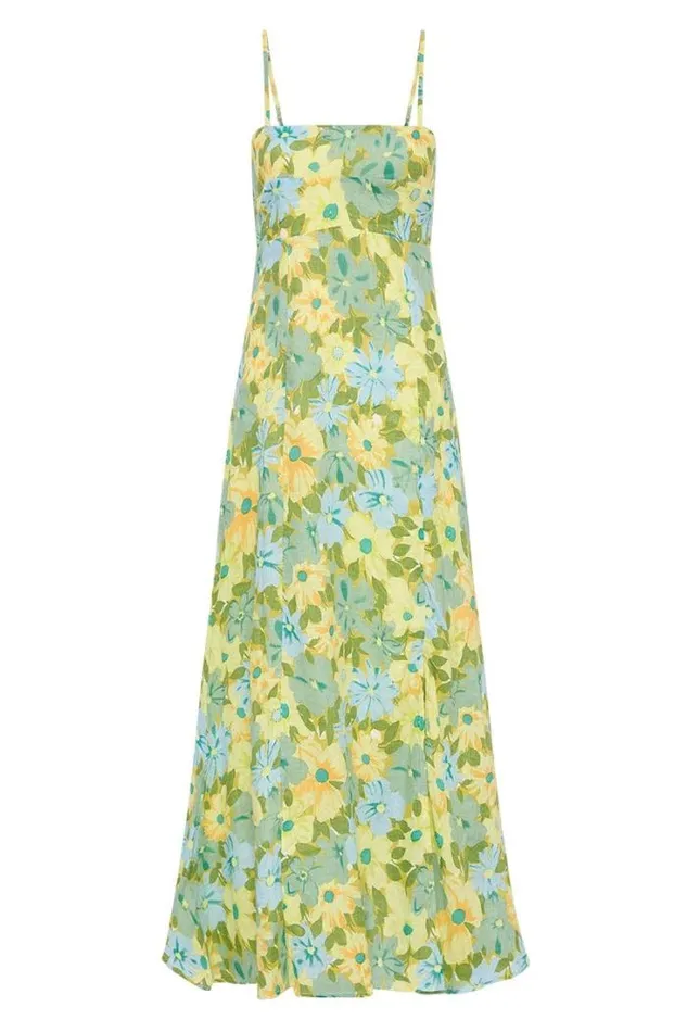 Women Faithfull The Brand Dresses Tagliatelle Midi Dress Francis Floral 8211 Final Sale