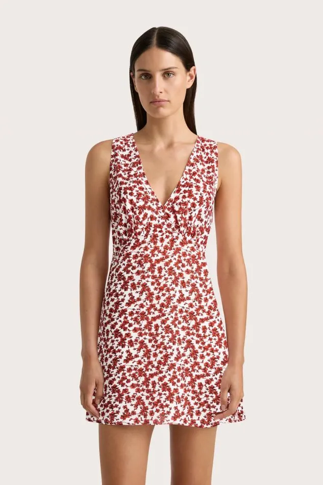 Women Faithfull The Brand Mini Dresses Penne Mini Dress Leilani Red