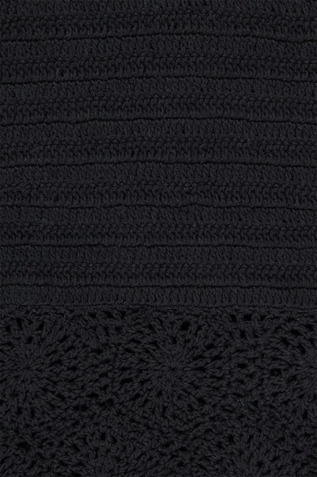 Women Faithfull The Brand Mini Dresses Ruia Handmade Crochet Dress Black