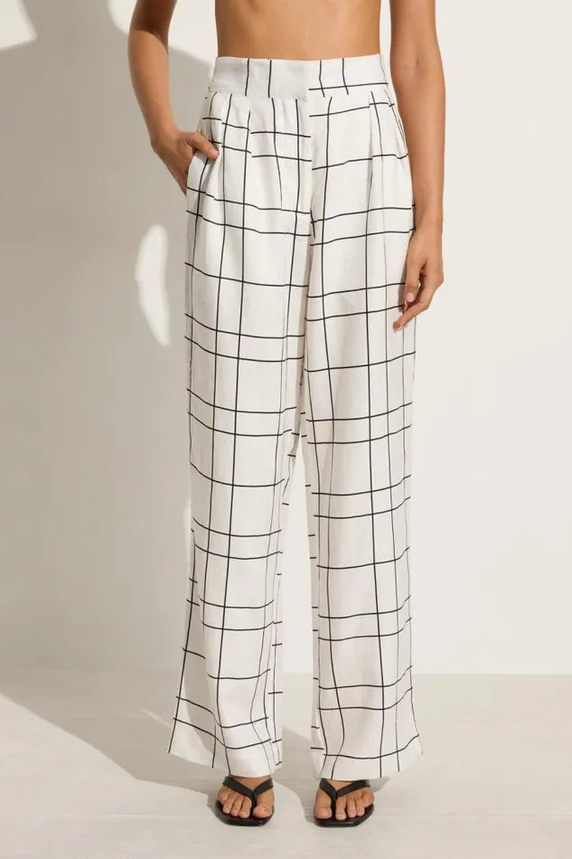 Women Faithfull The Brand Pants Duomo Pant Letizia Check White