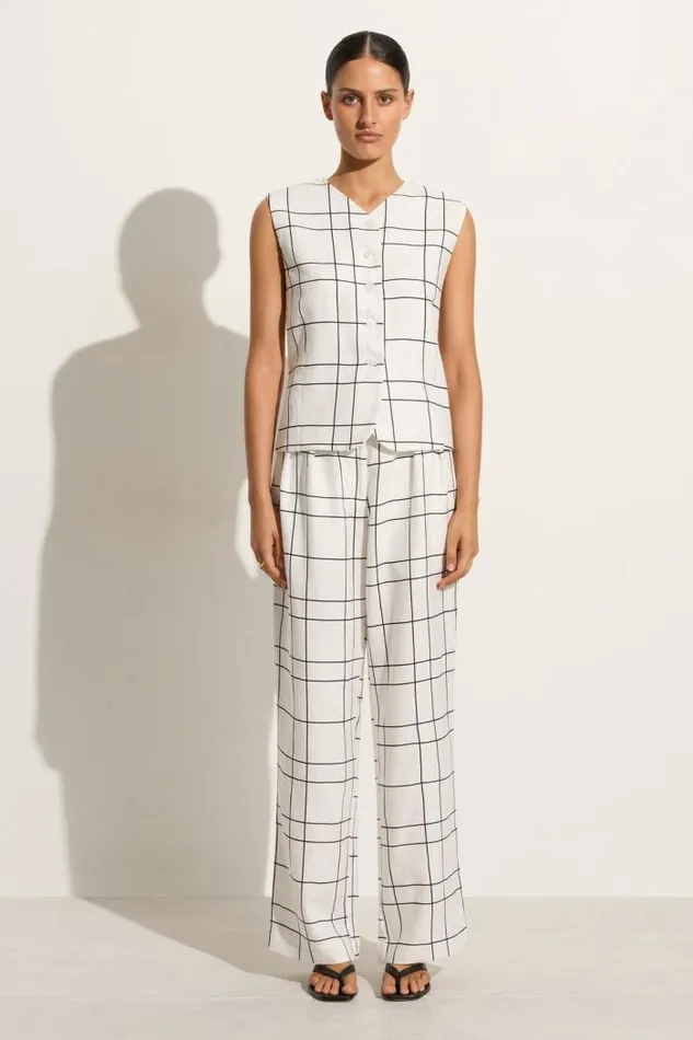 Women Faithfull The Brand Pants Duomo Pant Letizia Check White