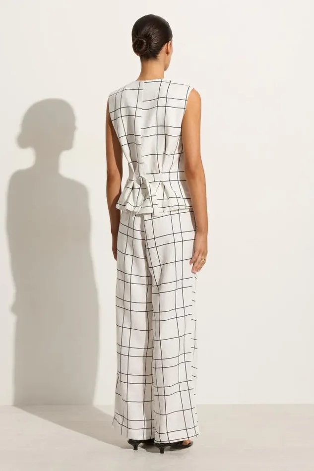 Women Faithfull The Brand Pants Duomo Pant Letizia Check White