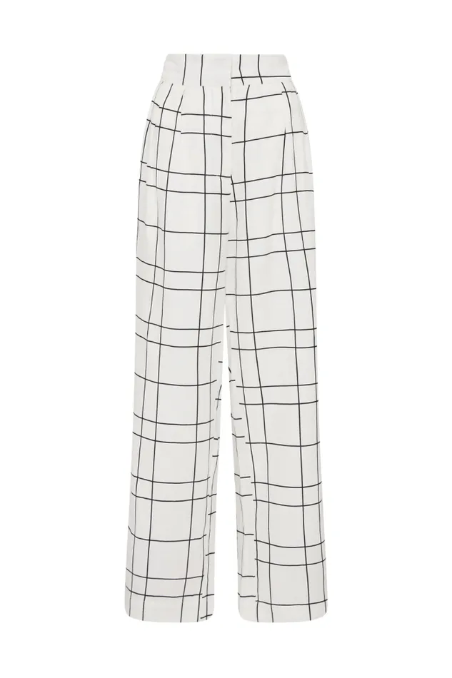 Women Faithfull The Brand Pants Duomo Pant Letizia Check White