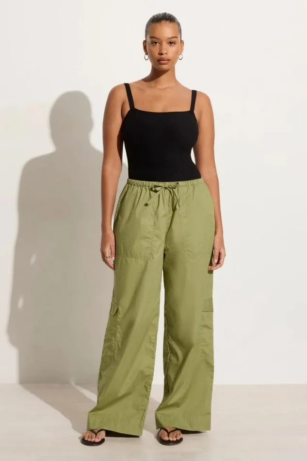 Women Faithfull The Brand Pants Mico Pants Khaki 8211 Final Sale
