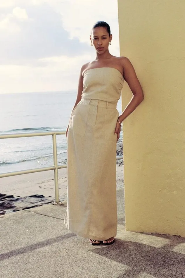 Women Faithfull The Brand Skirts and Shorts Amreli Maxi Skirt Natural