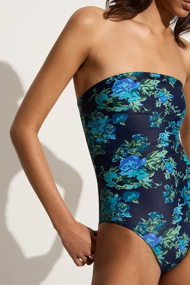 Women Faithfull The Brand Swim Josca One Piece Escala Floral Navy Exclusive