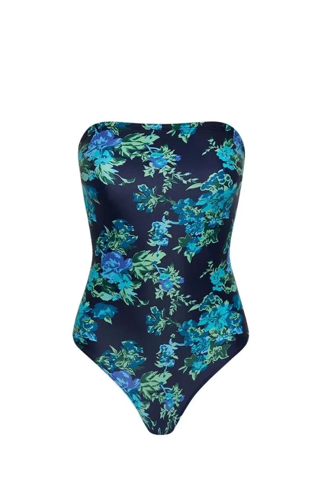 Women Faithfull The Brand Swim Josca One Piece Escala Floral Navy Exclusive