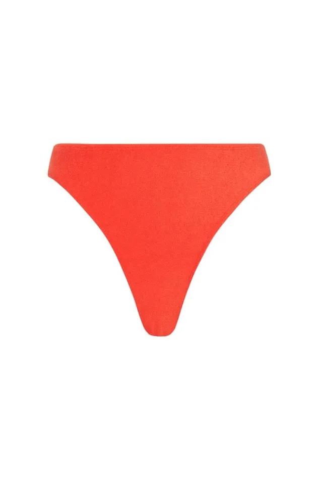 Women Faithfull The Brand Swim Palmero Bikini Bottoms Morange Towelling 8211 Final Sale