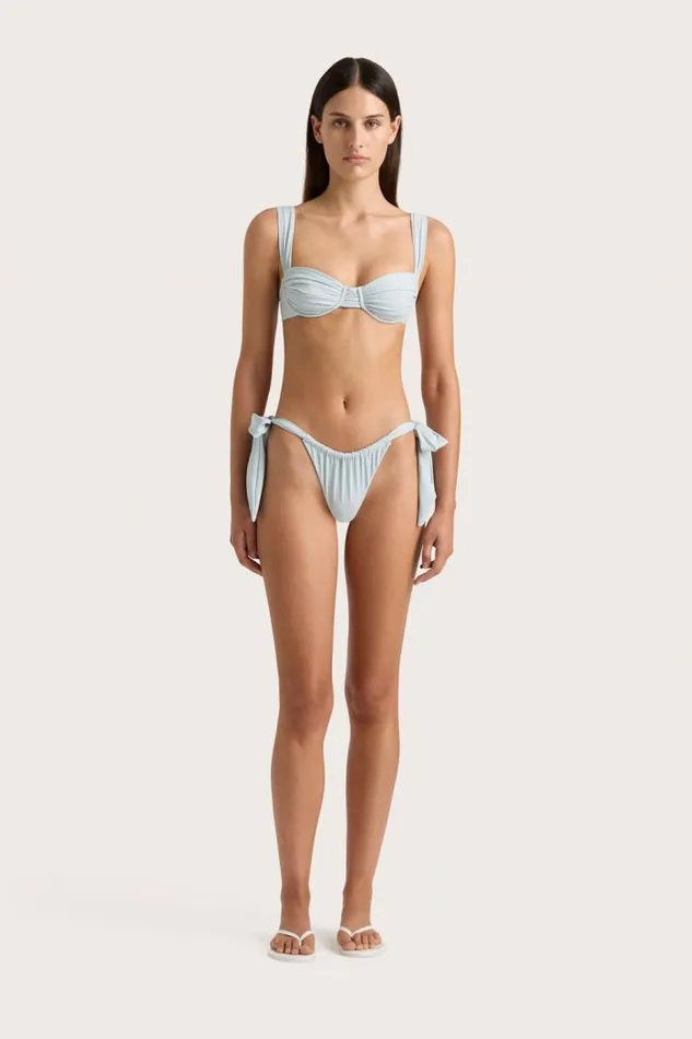 Women Faithfull The Brand Swim Sol Bikini Top Sky Blue