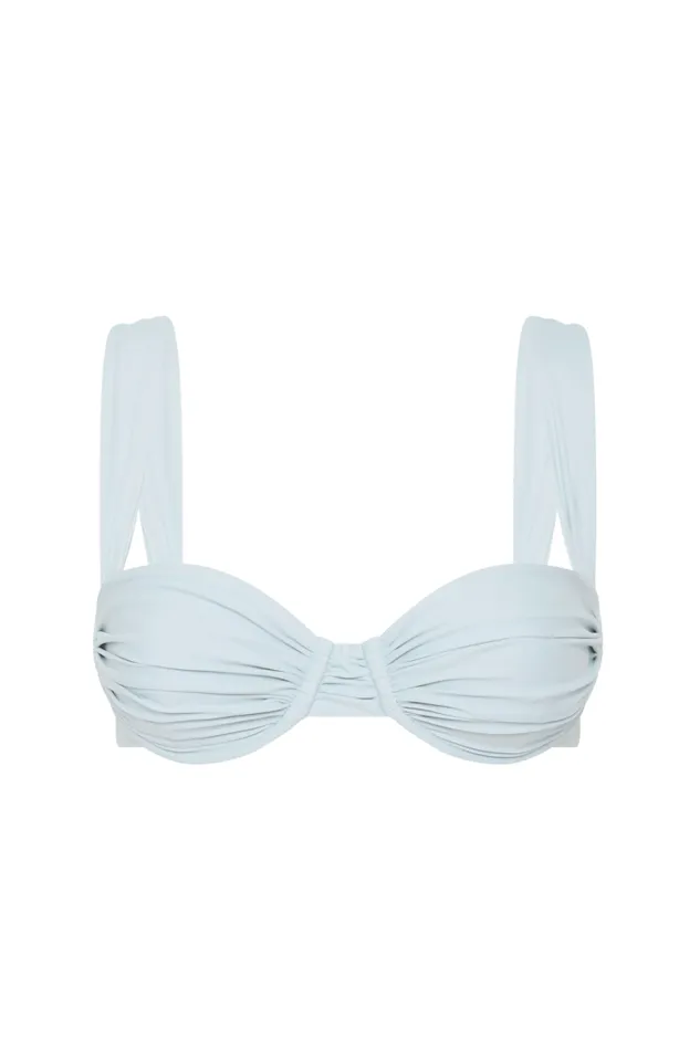 Women Faithfull The Brand Swim Sol Bikini Top Sky Blue