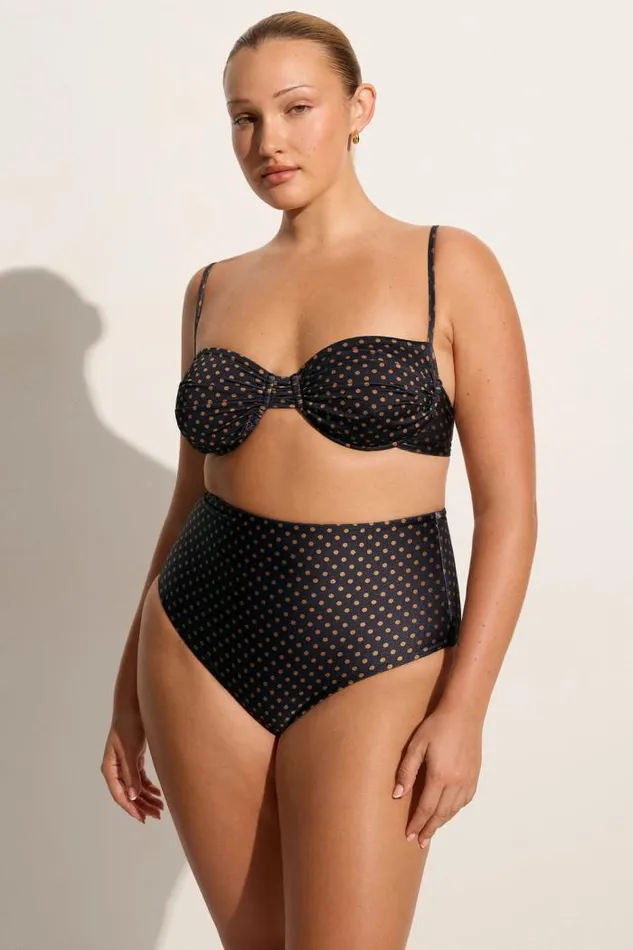 Women Faithfull The Brand Swim Stefania Bikini Top Ludovica Polka Dot