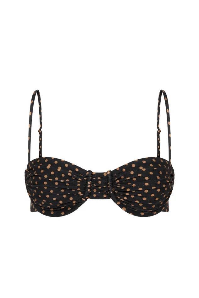 Women Faithfull The Brand Swim Stefania Bikini Top Ludovica Polka Dot