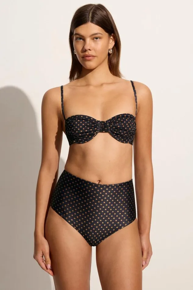 Women Faithfull The Brand Swim Stefania Bikini Top Ludovica Polka Dot