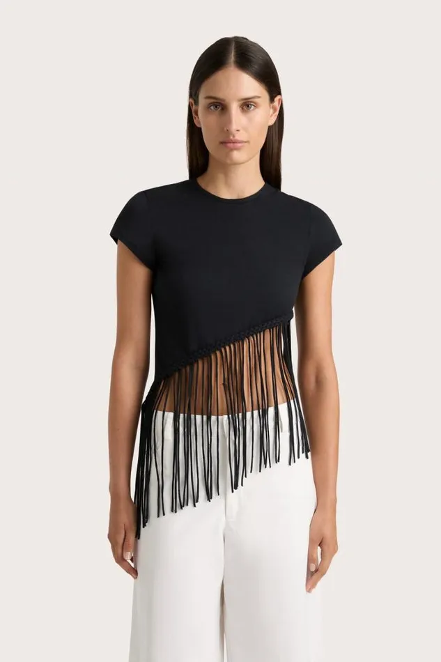 Women Faithfull The Brand Tops Maceio TShirt Black