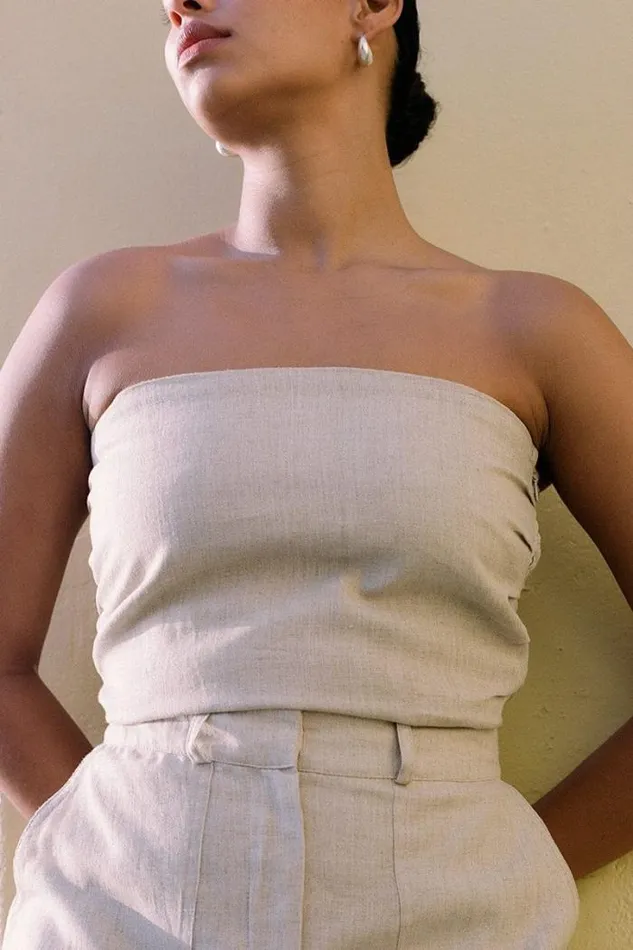 Women Faithfull The Brand Tops Praiyah Bodice Natural