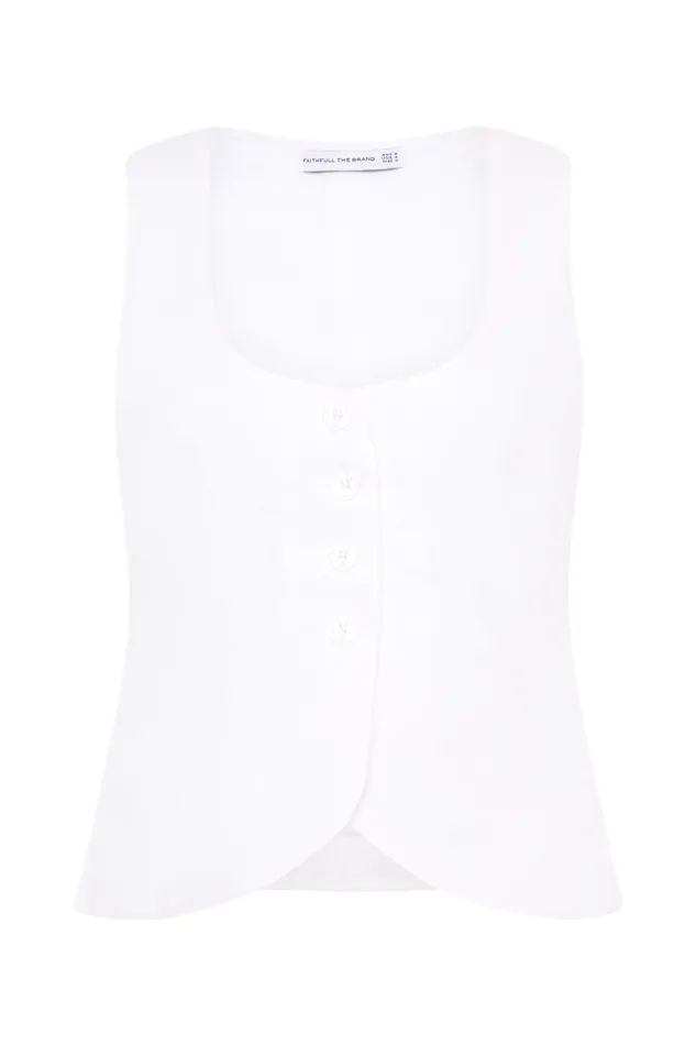 Women Faithfull The Brand Tops Stanze Vest White