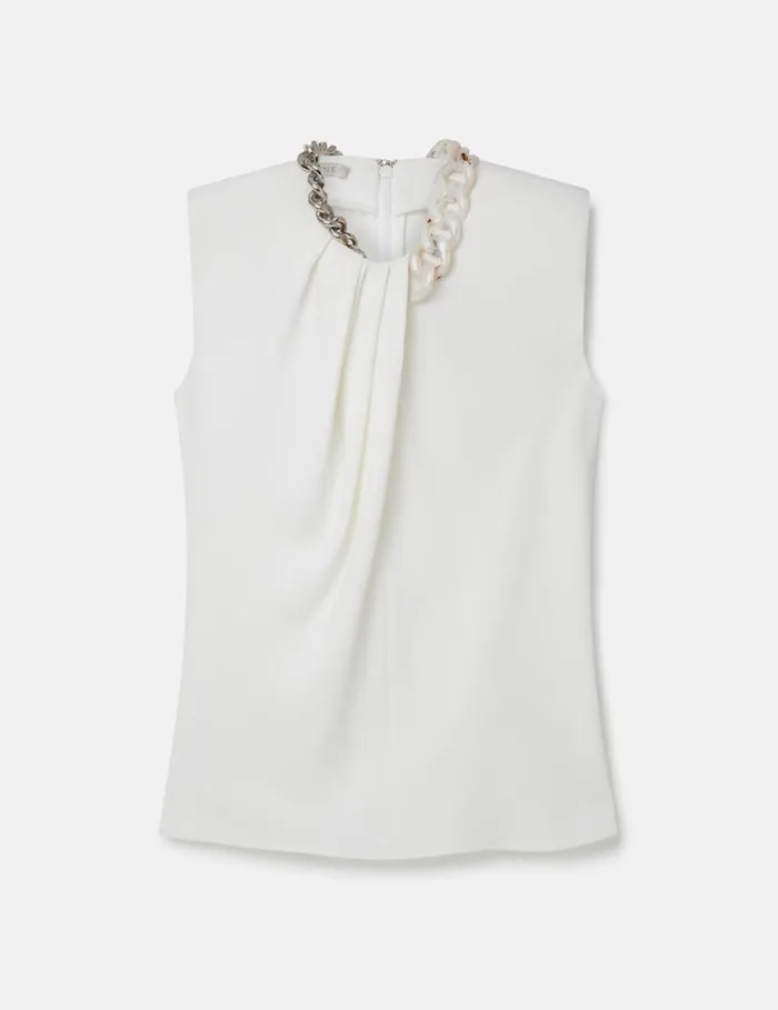 Women Falabella Chain Top White Stella McCartney Sweatshirts And TShirts Women Falabella Chain Top White Stella McCartney Sweatshirts And TShirts