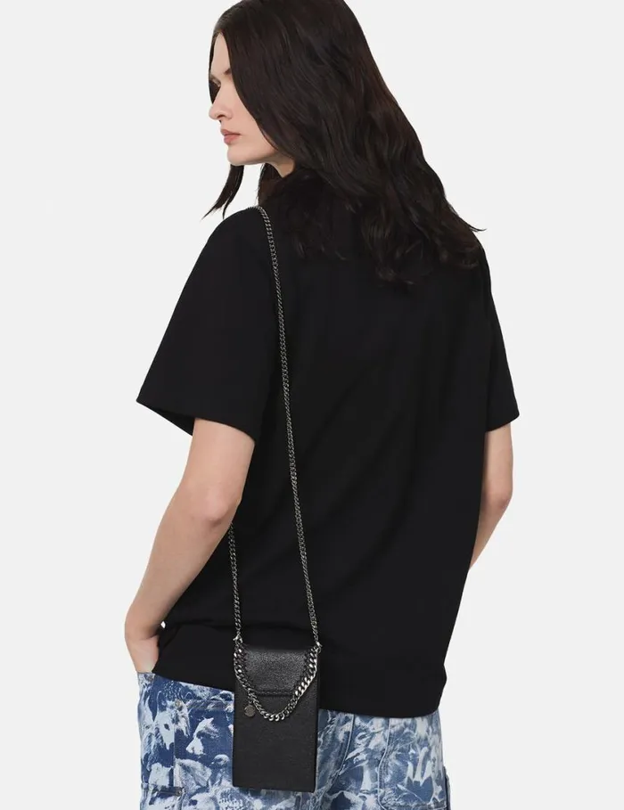 Women Falabella Crossbody Phone Pouch Black Stella McCartney Iconic Falabella Women Falabella Crossbody Phone Pouch Black Stella McCartney Iconic Falabella