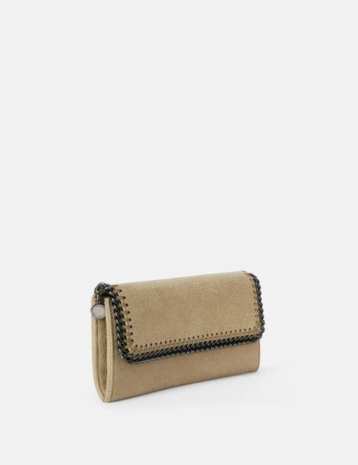 Women Falabella Flap Continental Wallet Clotted Cream Stella McCartney Long Wallets Women Falabella Flap Continental Wallet Clotted Cream Stella McCartney Long Wallets