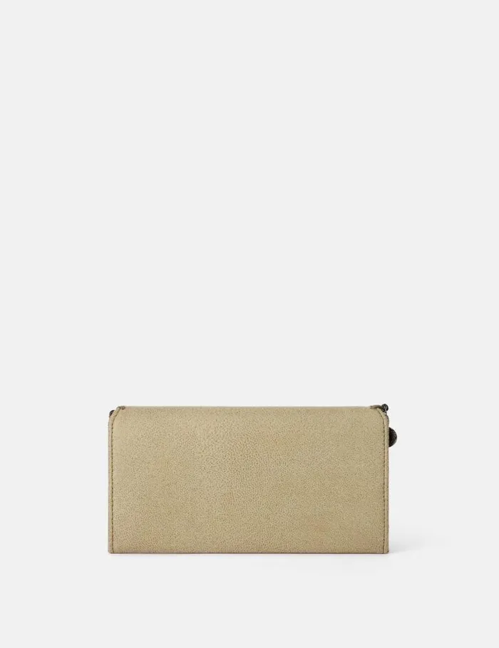 Women Falabella Flap Continental Wallet Clotted Cream Stella McCartney Long Wallets Women Falabella Flap Continental Wallet Clotted Cream Stella McCartney Long Wallets