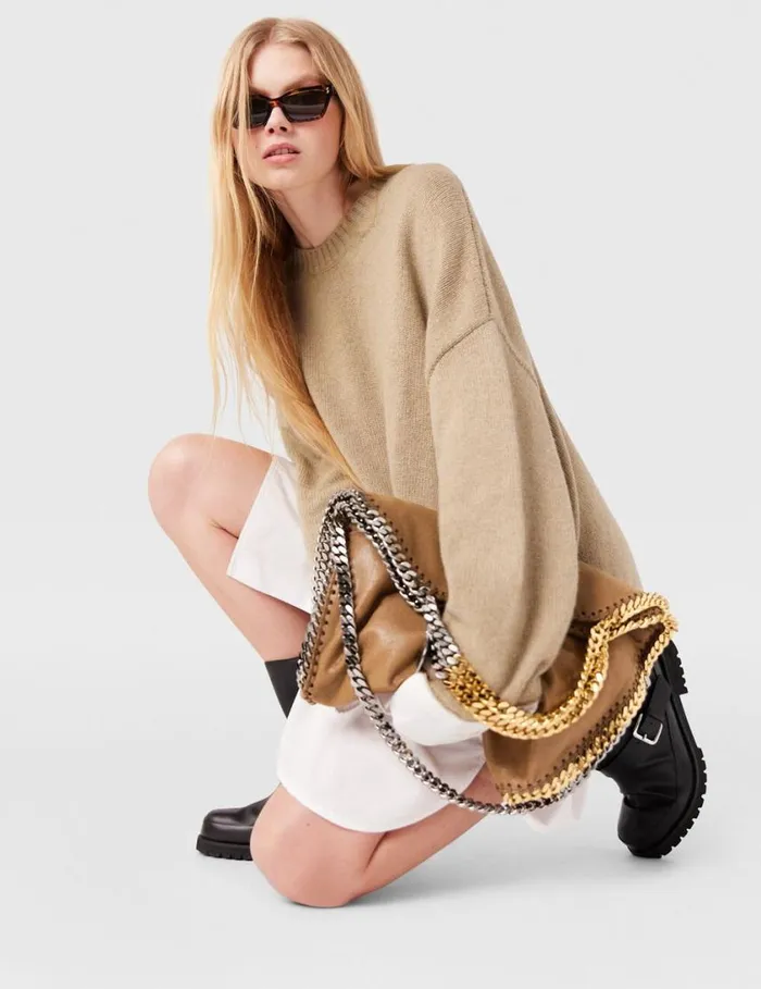 Women Falabella FoldOver Tote Bag Pecan Brown Stella McCartney TopHandle Bags Women Falabella FoldOver Tote Bag Pecan Brown Stella McCartney TopHandle Bags