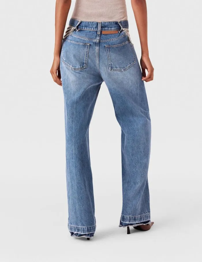 Women Falabella Hips StraightLeg Jeans Blue Stella McCartney Pants And Shorts Women Falabella Hips StraightLeg Jeans Blue Stella McCartney Pants And Shorts