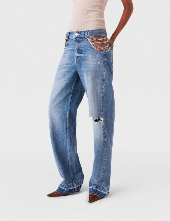 Women Falabella Hips StraightLeg Jeans Blue Stella McCartney Pants And Shorts Women Falabella Hips StraightLeg Jeans Blue Stella McCartney Pants And Shorts