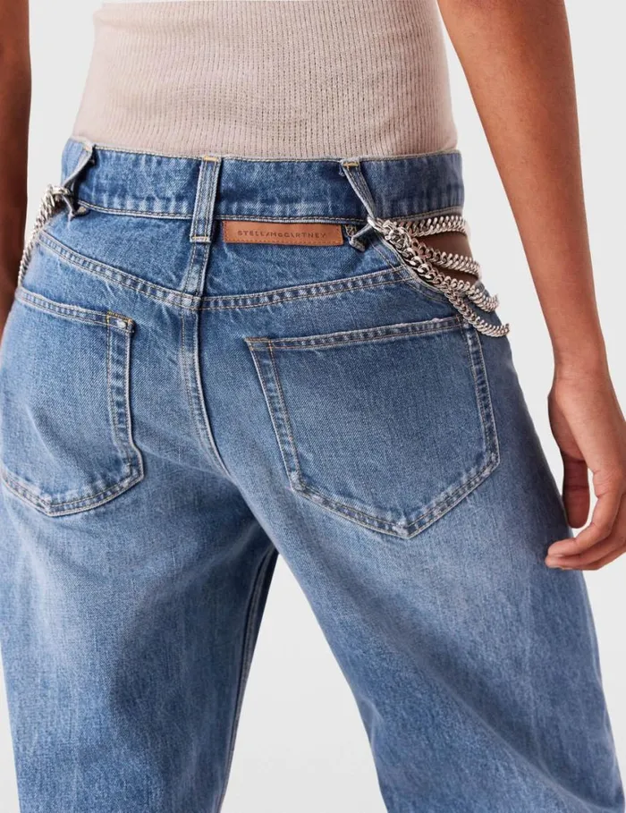 Women Falabella Hips StraightLeg Jeans Blue Stella McCartney Pants And Shorts Women Falabella Hips StraightLeg Jeans Blue Stella McCartney Pants And Shorts