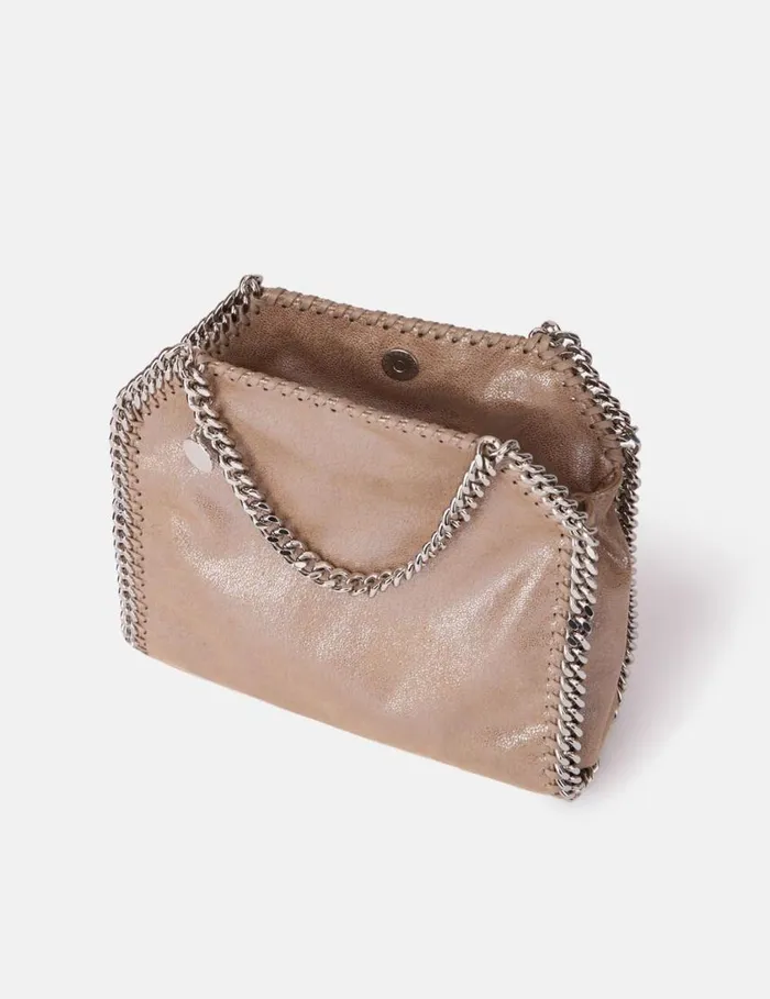 Women Falabella Pearl Mini Tote Bag Dusty Pink Stella McCartney TopHandle Bags