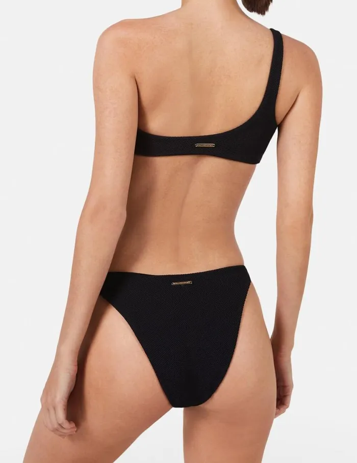 Women Falabella Pop OneShoulder Bikini Top Black Stella McCartney Swimwear