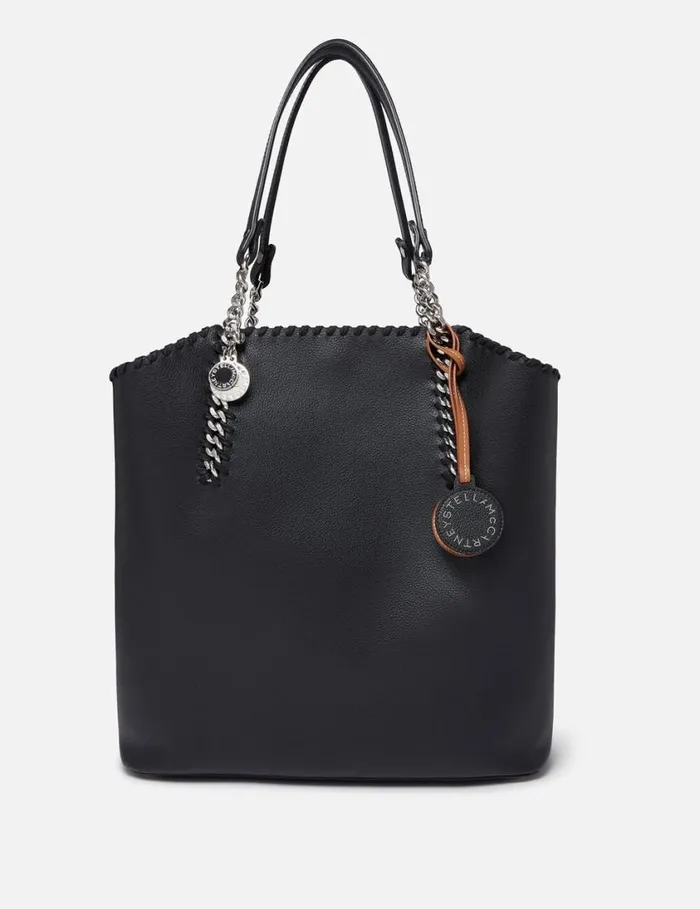 Women Falabella ReEdition Tote Bag Pitch Black Stella McCartney TopHandle Bags
