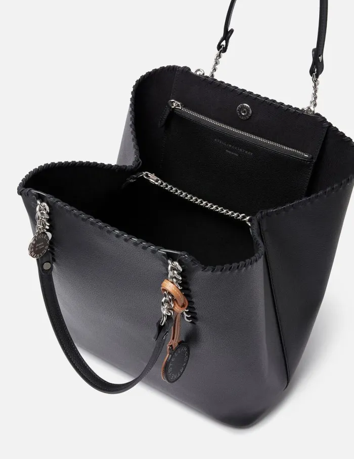 Women Falabella ReEdition Tote Bag Pitch Black Stella McCartney TopHandle Bags Women Falabella ReEdition Tote Bag Pitch Black Stella McCartney TopHandle Bags
