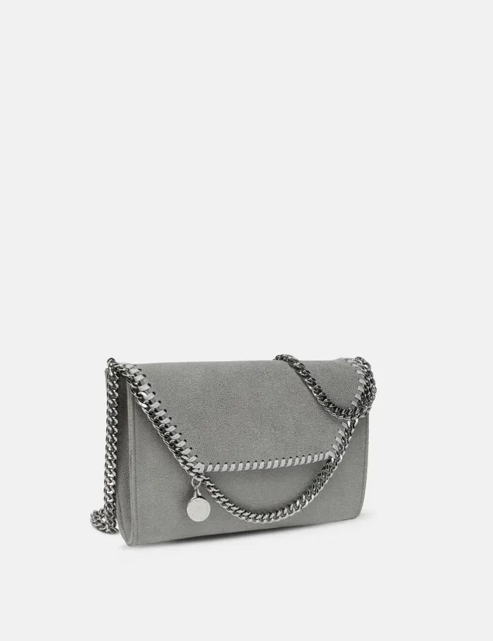 Women Falabella Wallet Crossbody Bag Light Grey Stella McCartney Mini Bags And Clutches
